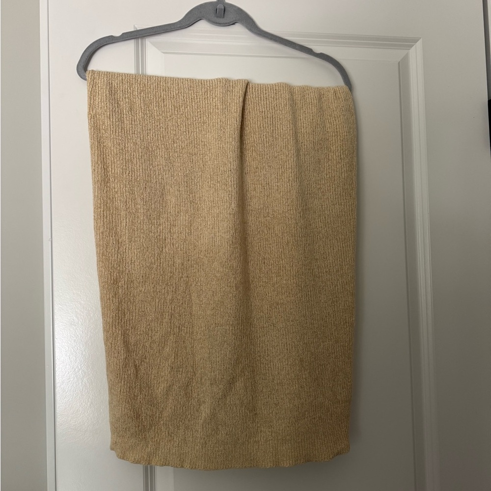 Calvin Klein Tan Midi Pencil Skirt for Work